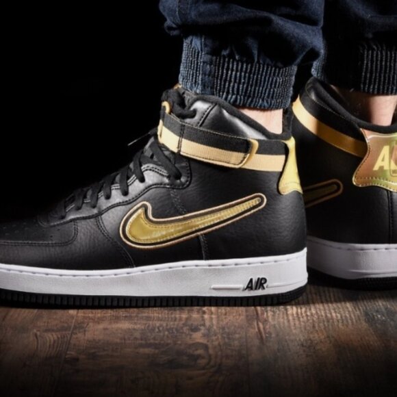 Nike Air Force 1 High \'07 LV8 black & gold (mens 8.5) main image 5